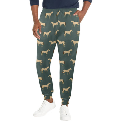 Horse Classic Themed Pattern Print Men's Casual Track Pants