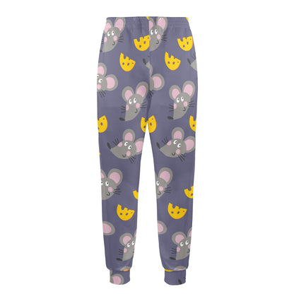 Rat With Cheese Pattern Print Design 01 Men's Casual Track Pants