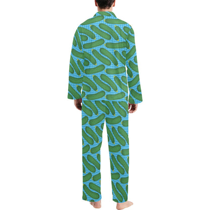 Zucchini Print Design LKS301 Men's Long Pajama Set