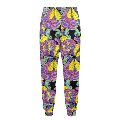 Psychedelic Pattern Print Design A04 Men's Casual Track Pants