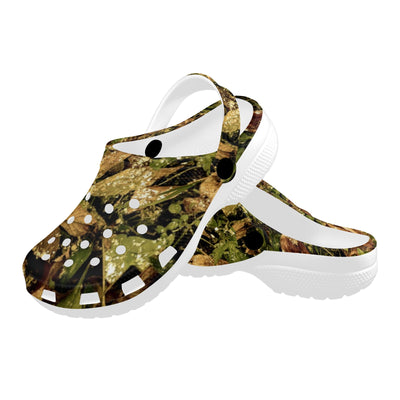 Camo Realistic Tree Forest Texture Print Unisex Clogs Shoes