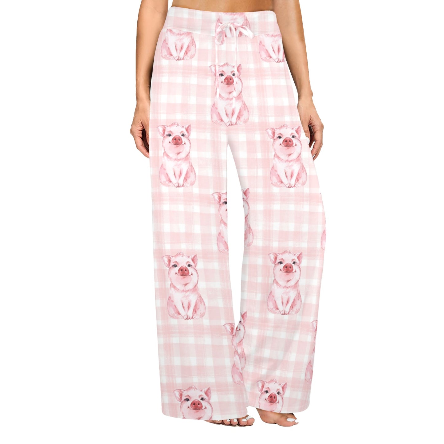 Pig Baby Pattern Print Design 01 Women's Wide Leg Lounge Pants