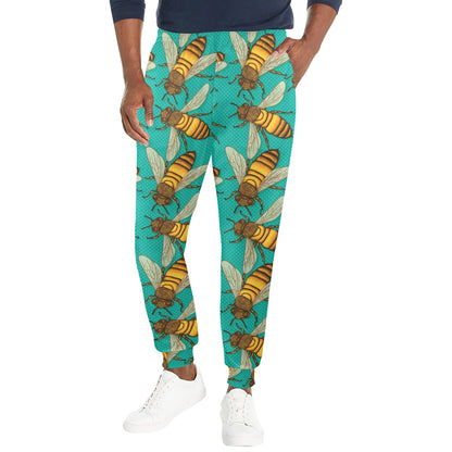 Bee Pattern Print Design BEE04 Men's Casual Track Pants