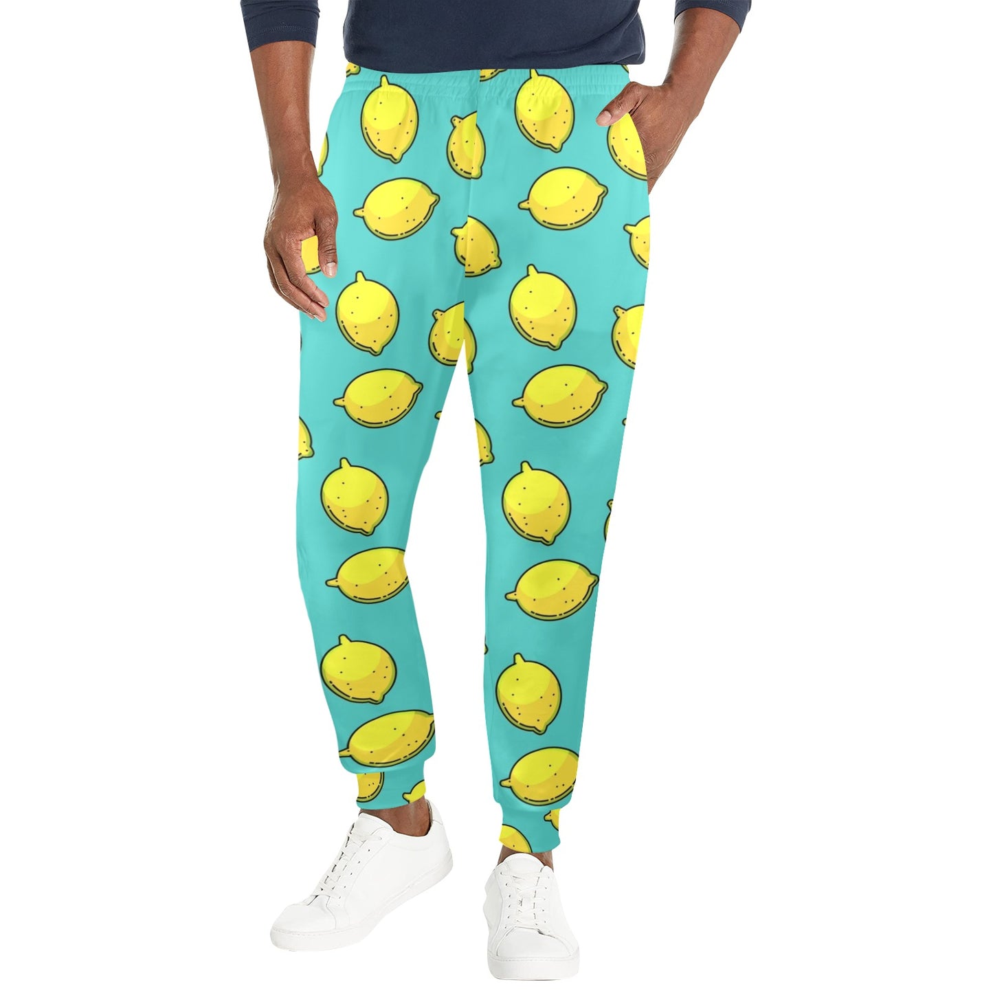 Lemon Pattern Print Design LM04 Men's Casual Track Pants