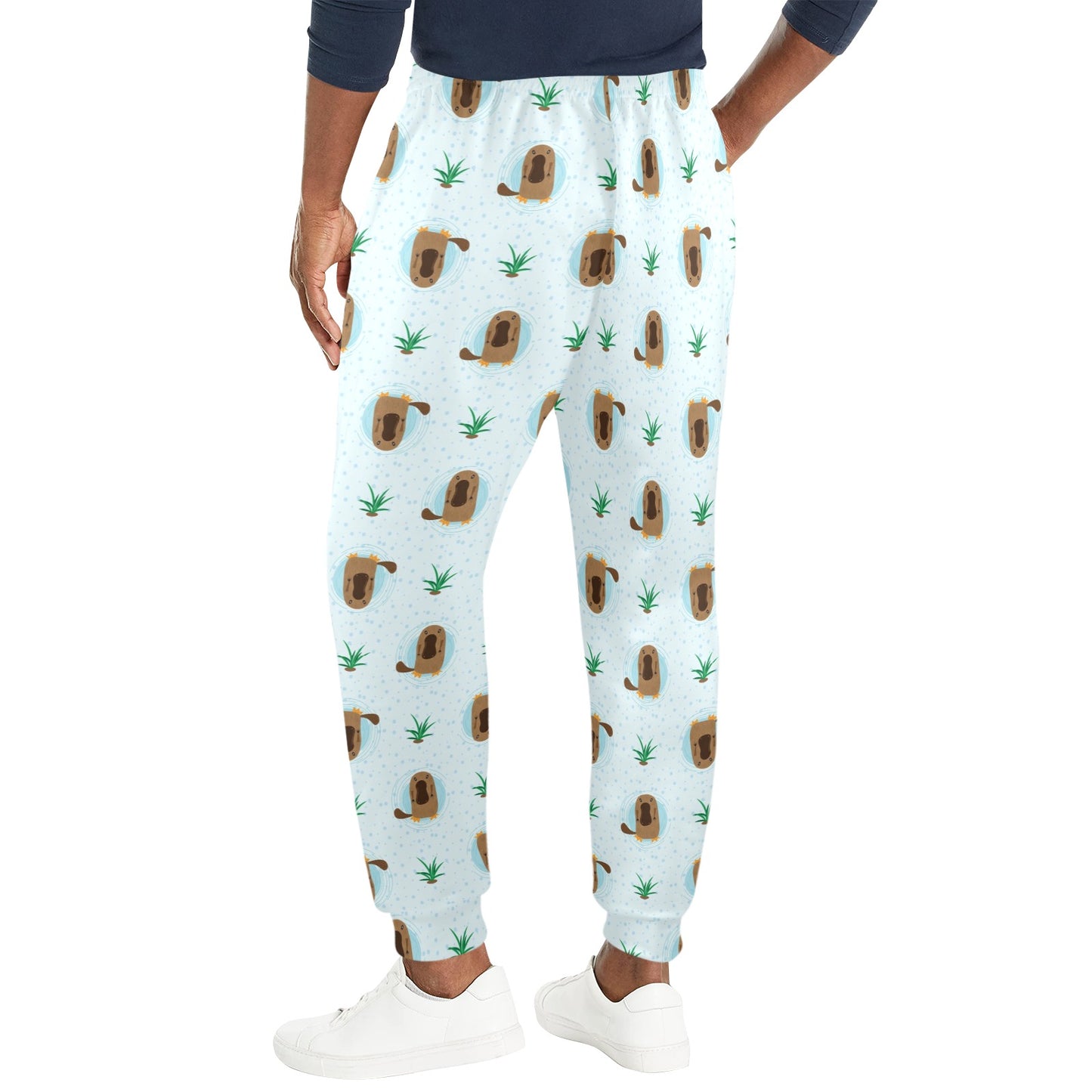 Platypus Pattern Print Design A04 Men's Casual Track Pants