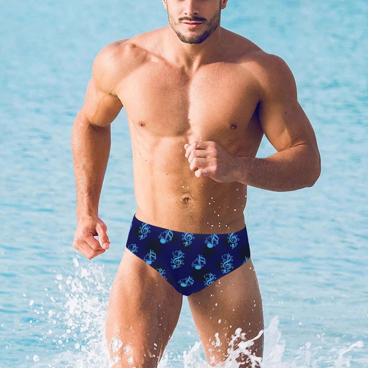 Music note Pattern Print Design A04 Men's Swimming Briefs