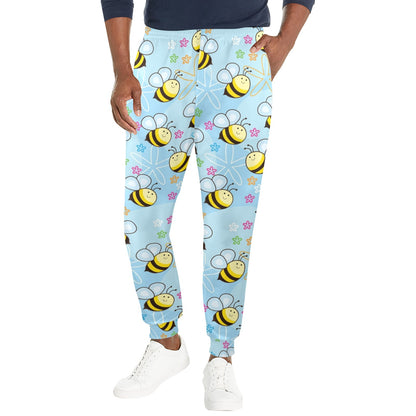 Bee Pattern Print Design BEE03 Men's Casual Track Pants