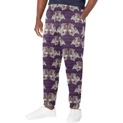 Leopard Pattern Print Design 01 Men's Casual Track Pants