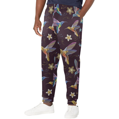 Hummingbird Pattern Print Design 04 Men's Casual Track Pants