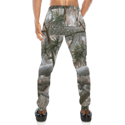 Camo Realistic Tree Forest Pattern Men's Sweatpants