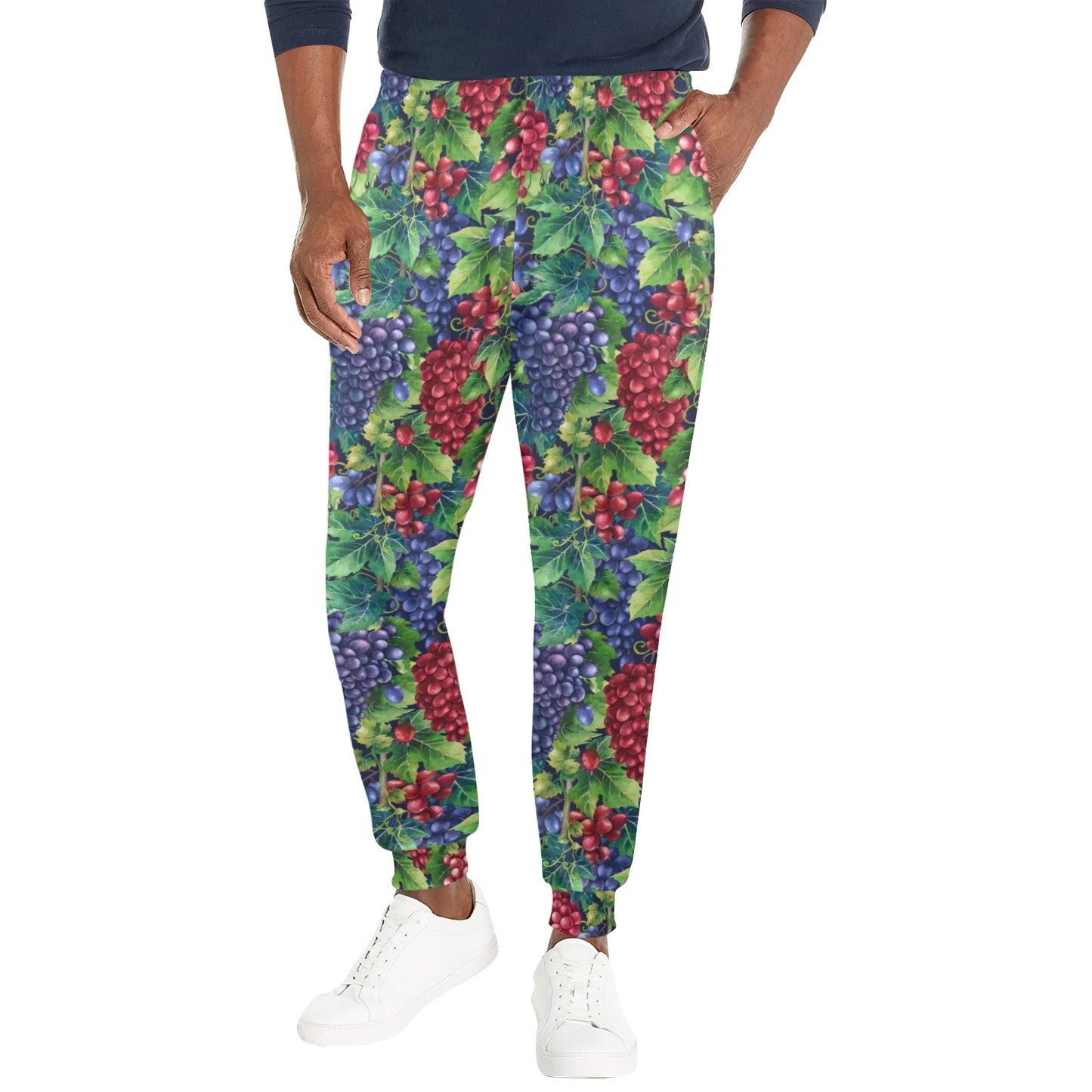 Grape Pattern Print Design GP02 Men's Casual Track Pants