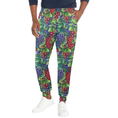Grape Pattern Print Design GP02 Men's Casual Track Pants
