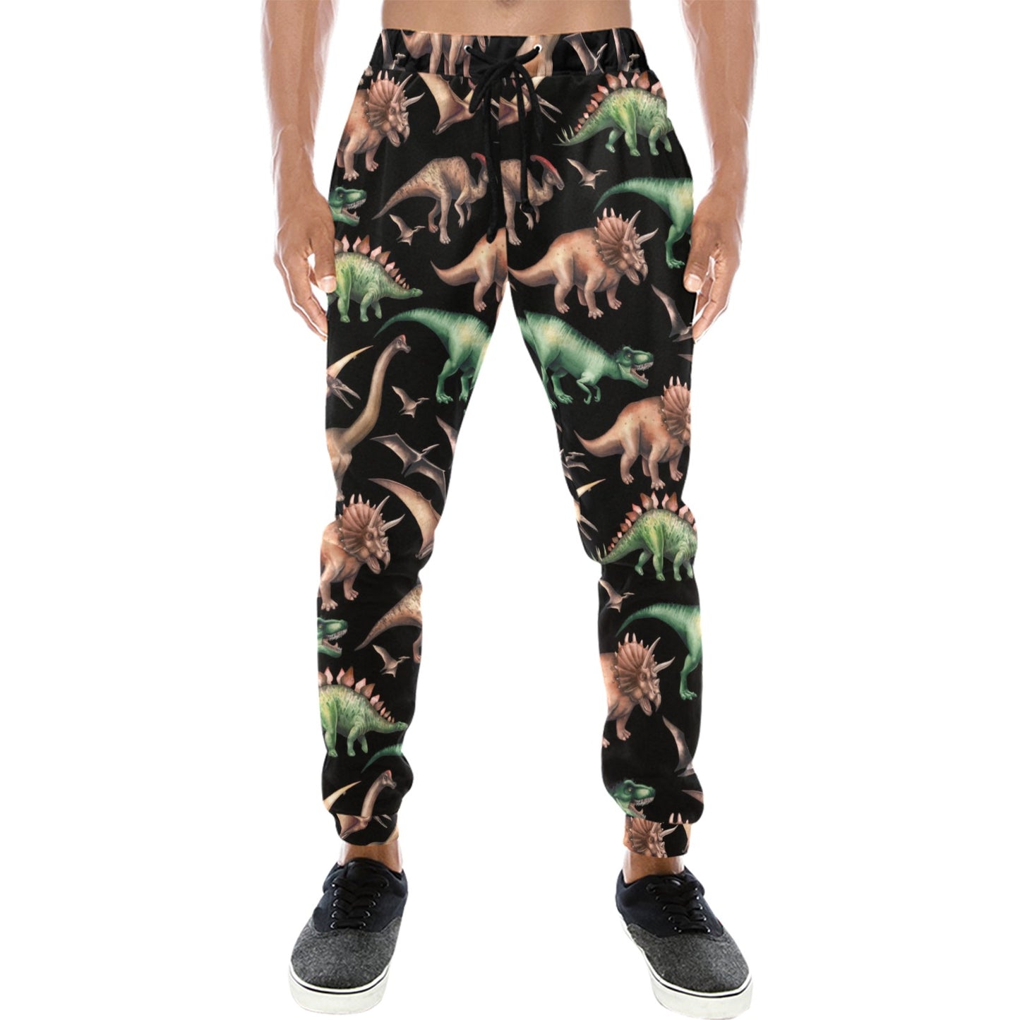 Dinosaur Print Pattern Men's Sweatpants