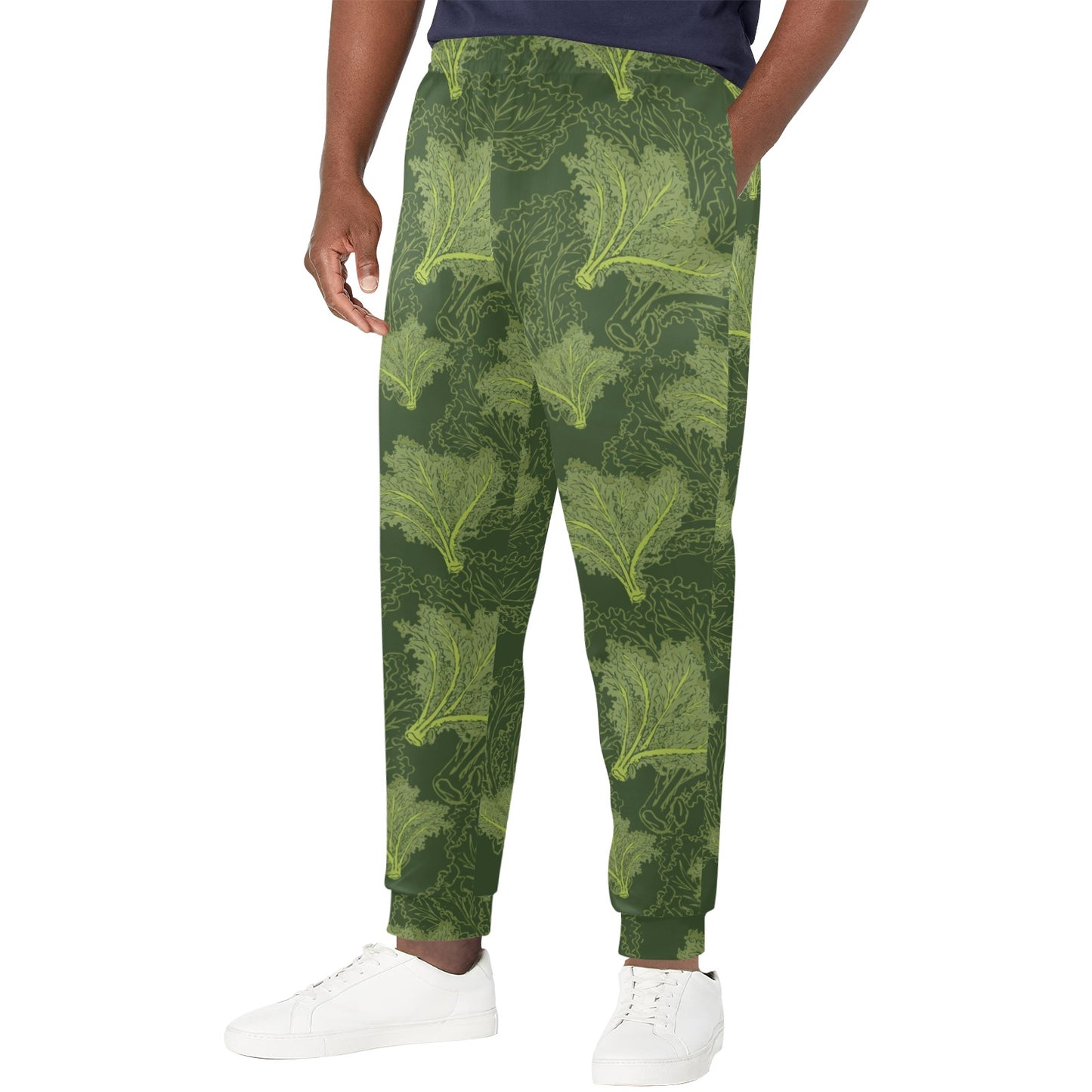 Kale Pattern Print Design 01 Men's Casual Track Pants