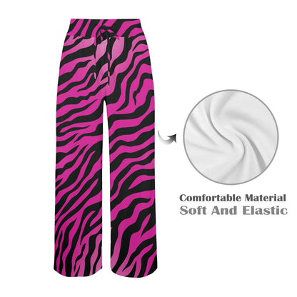 Pink Zebra Women's Wide Leg Lounge Pants