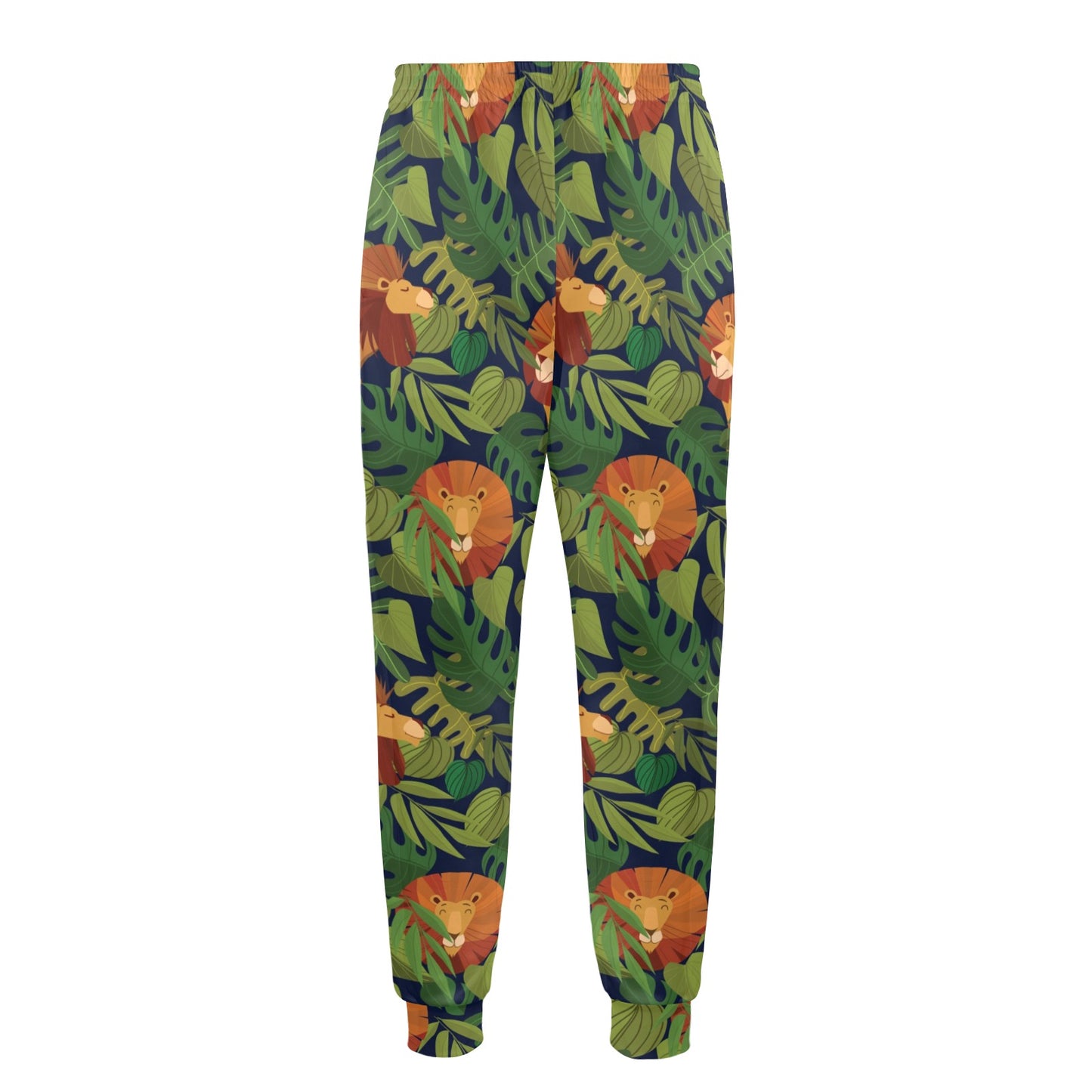 Lion Jungle Pattern Print Design 05 Men's Casual Track Pants