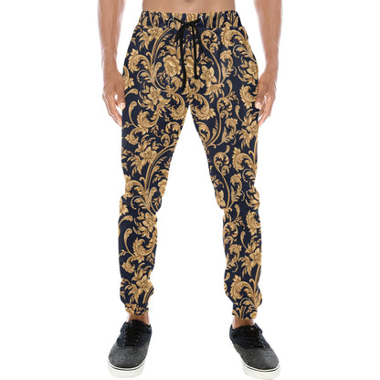 Baroque Golden Pattern Print Design 03 Men's Sweatpants