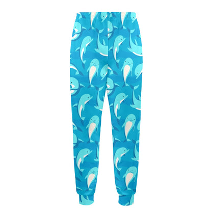 dolphin cute Design Print Pattern JJ0123 Men's Casual Track Pants