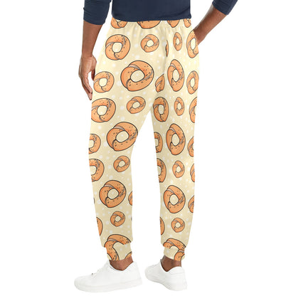 Bagel Pattern Print Design 03 Men's Casual Track Pants