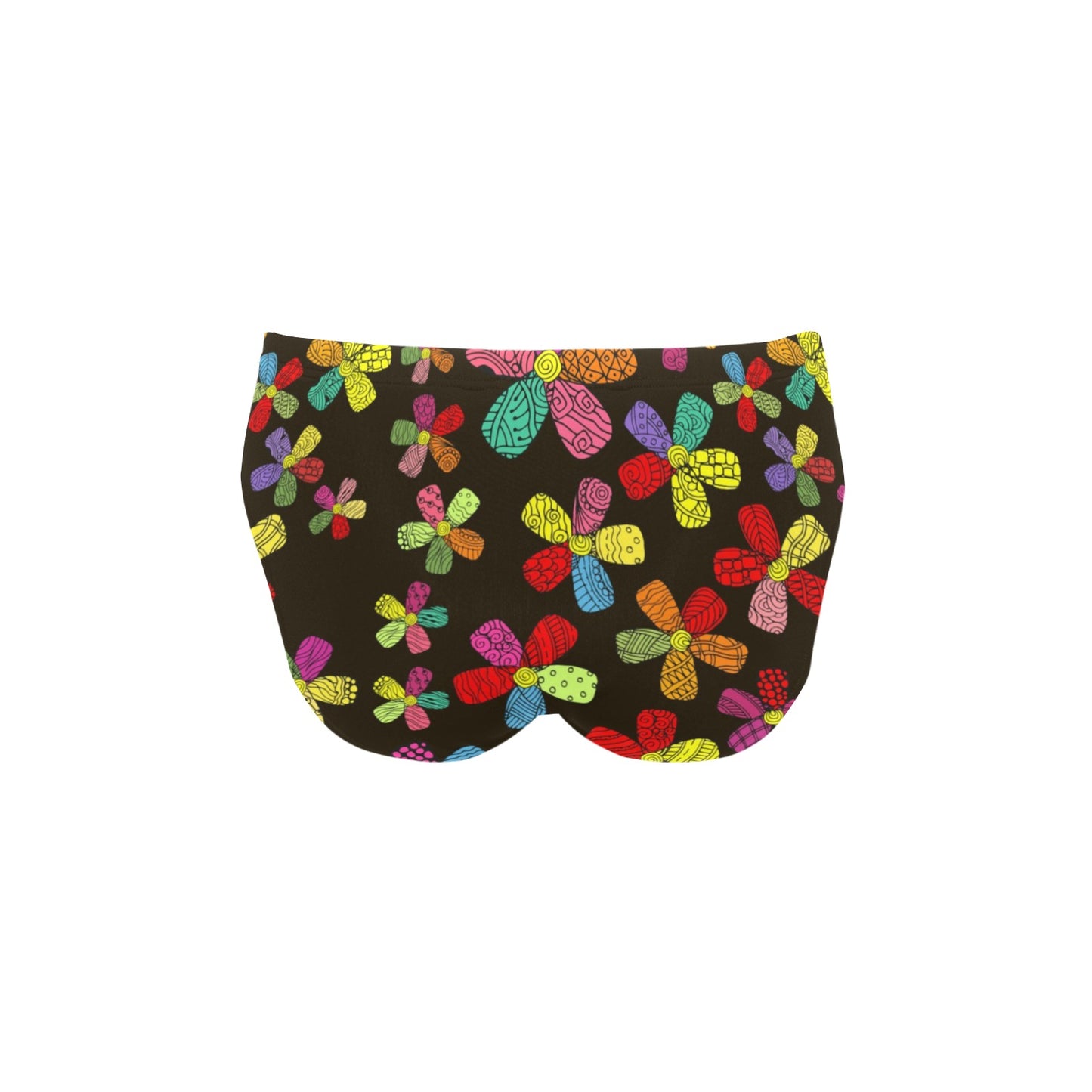 Flower Power Colorful Print Pattern Men's Swimming Briefs