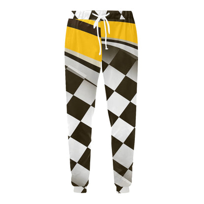 Checkered Flag Racing Style Men's Sweatpants