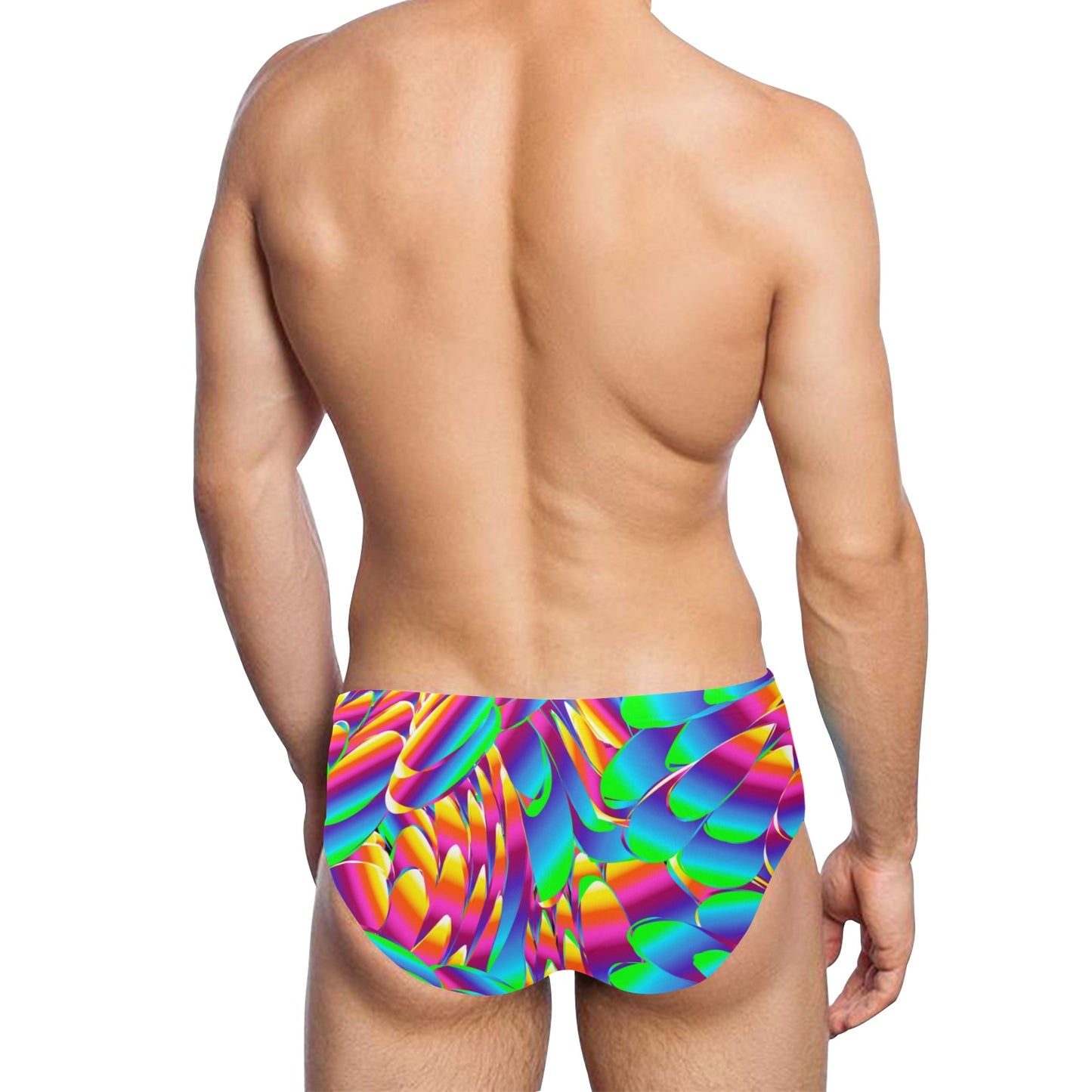 Psychedelic Trippy Pattern Men's Swimming Briefs