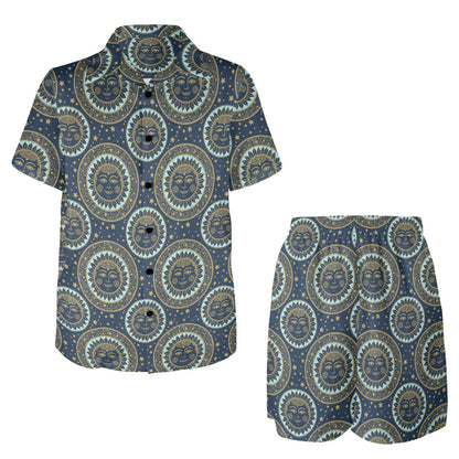 Boho Sun Dream Men's Beach Shirt and Shorts Set