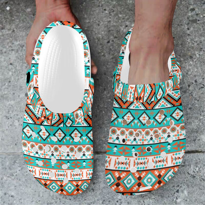 Navajo Style Print Pattern Unisex Clogs Shoes