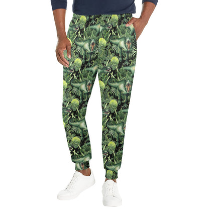 Dinosaur T Rex Print Pattern Men's Casual Track Pants