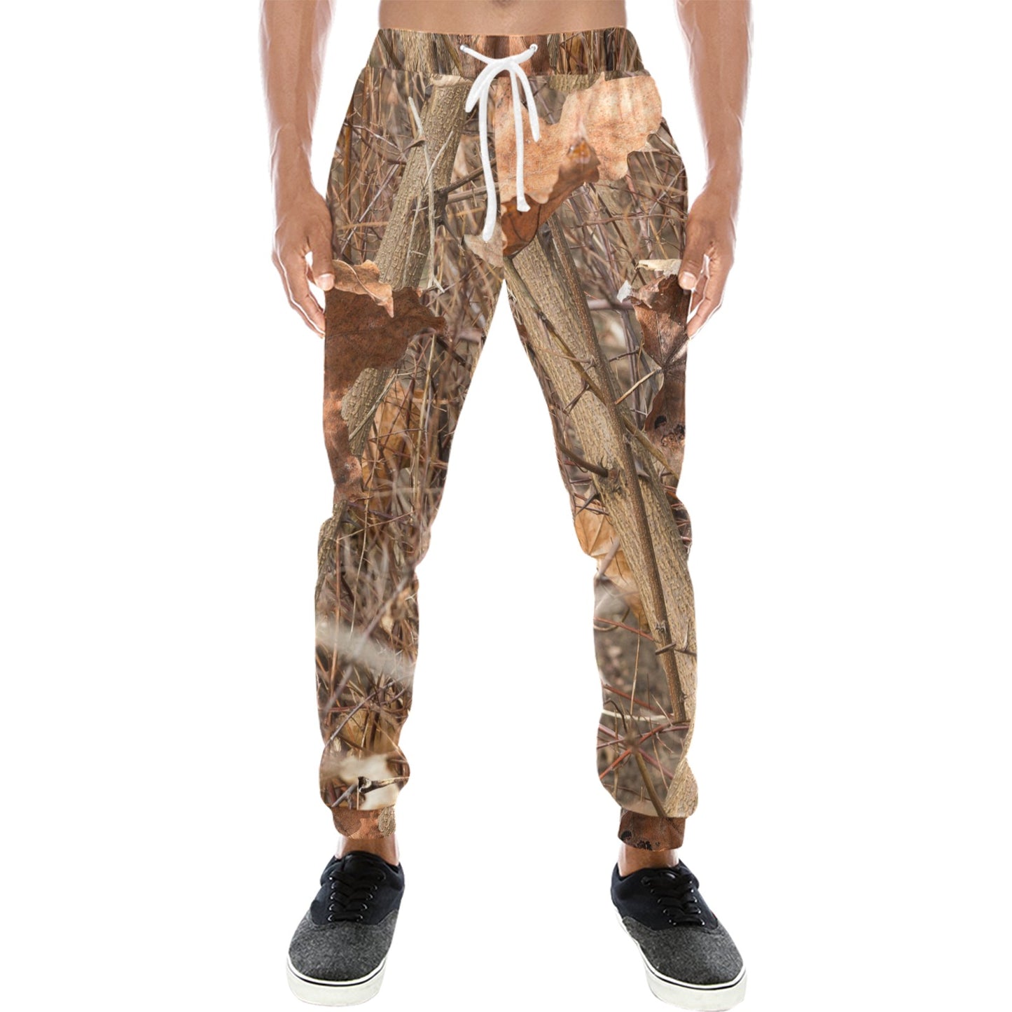 Camo Realistic Tree Forest Autumn Print Men's Sweatpants