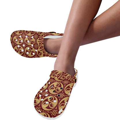 Yin Yang Style Pattern Design Print Unisex Clogs Shoes