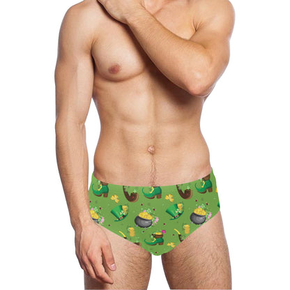 Shamrock Saint Patrick's Day Print Design LKS306 Men's Swimming Briefs