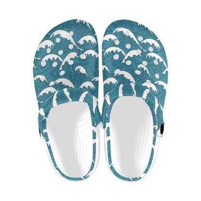 Surf Wave Tribal Design Unisex Clogs Shoes