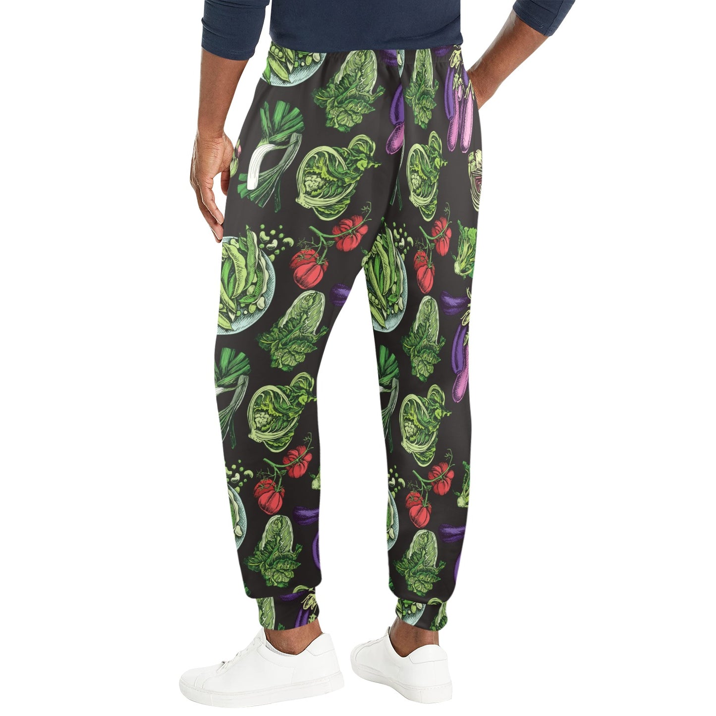 Lettuce Pattern Print Design 01 Men's Casual Track Pants