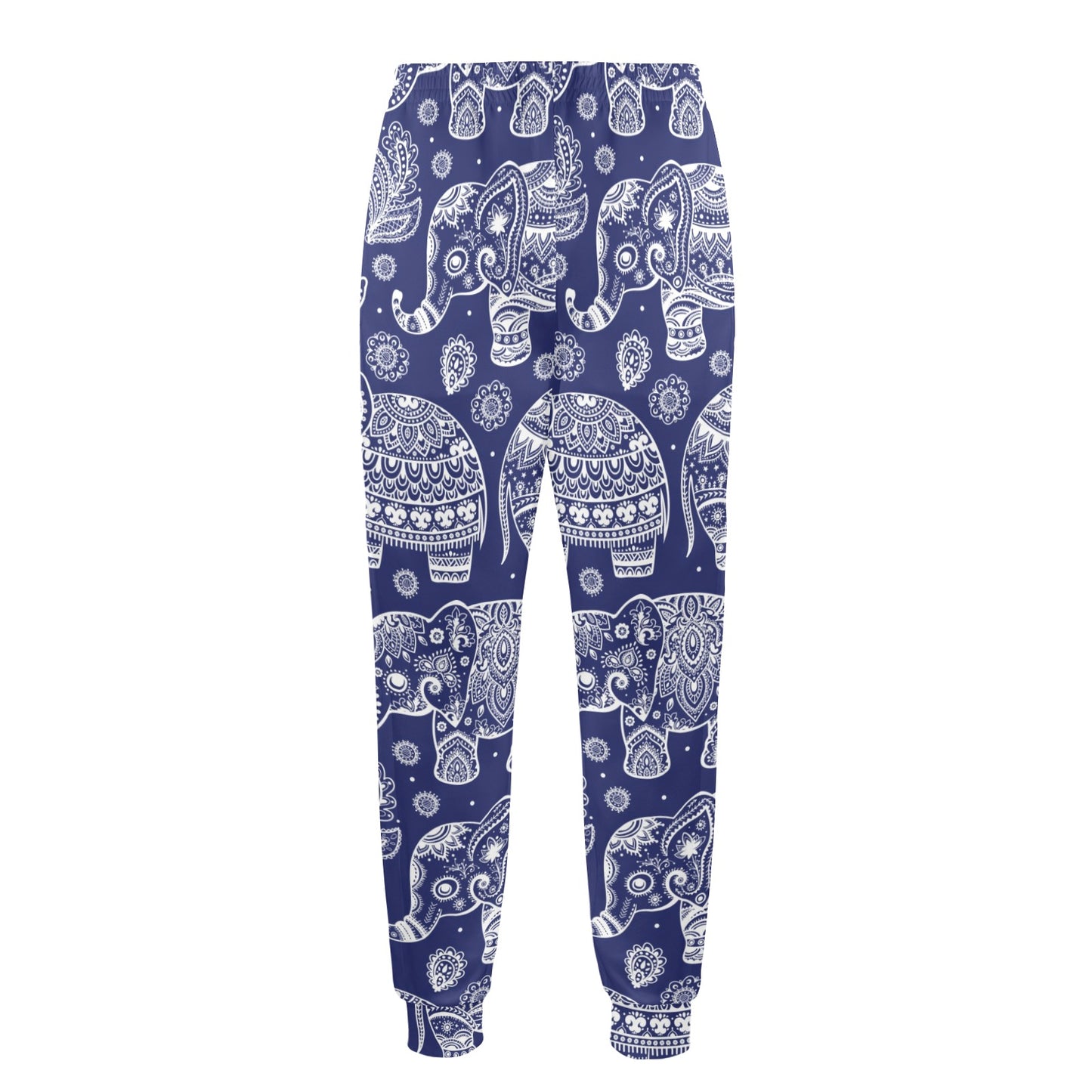 White Elephant Mandala Men's Casual Track Pants
