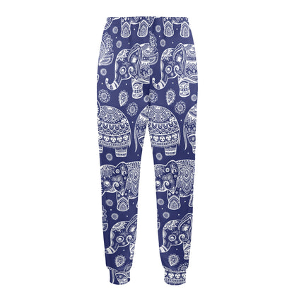 White Elephant Mandala Men's Casual Track Pants