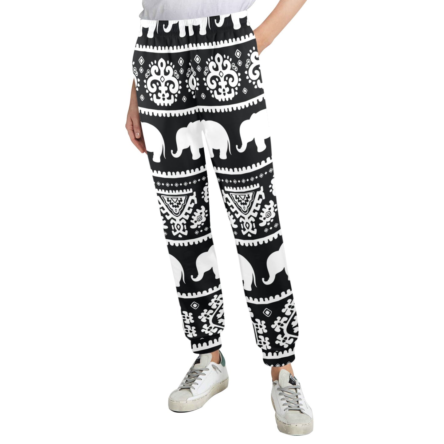 Elephant Pattern Women's Casual Track Pants
