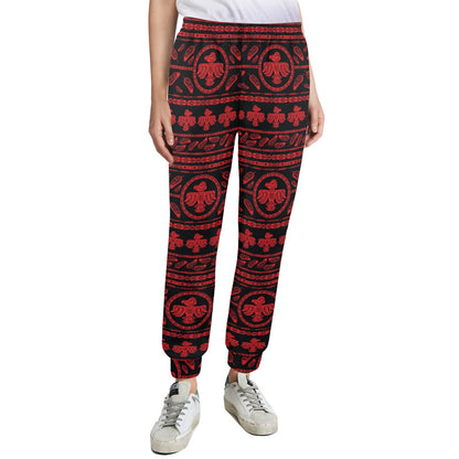 Native American Eagle Themed Print Women's Casual Track Pants