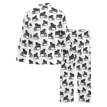 Piano Print Design LKS401 Men's Long Pajama Set