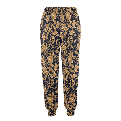 Baroque Golden Pattern Print Design 03 Women's Casual Track Pants