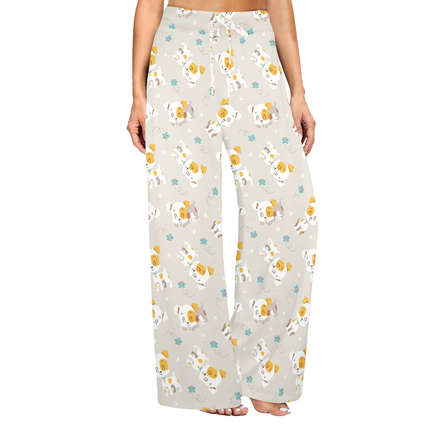 Russell Terriers Print Design LKS306 Women's Wide Leg Lounge Pants
