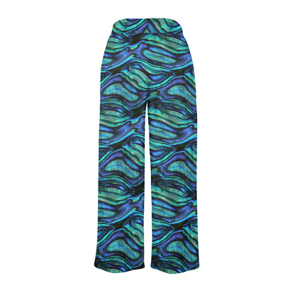 Abalone Pattern Print Design 02 Women's Wide Leg Lounge Pants