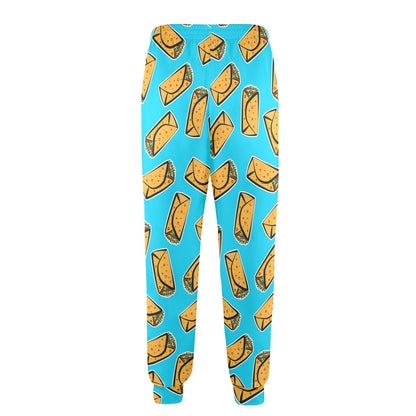burrito Design Print Pattern JJ020 Men's Casual Track Pants