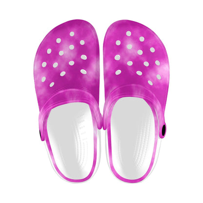 Tie Dye Pink Design Print Unisex Clogs Shoes