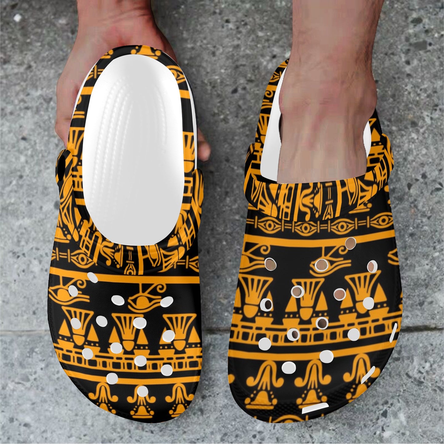 Eye of Horus Tribal Egypt Pattern Unisex Clogs Shoes