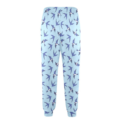 Swallow Bird Pattern Print Design 06 Men's Casual Track Pants