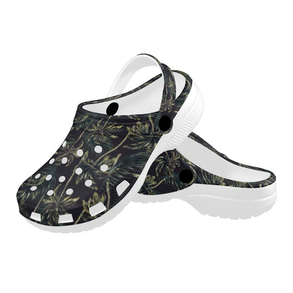 Palm Tree Background Design Print Unisex Clogs Shoes
