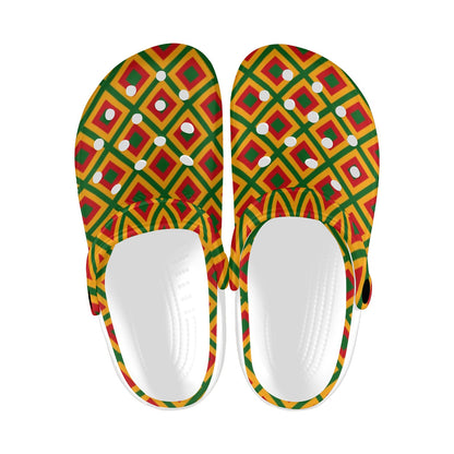 Rasta Reggae Color Cross Unisex Clogs Shoes