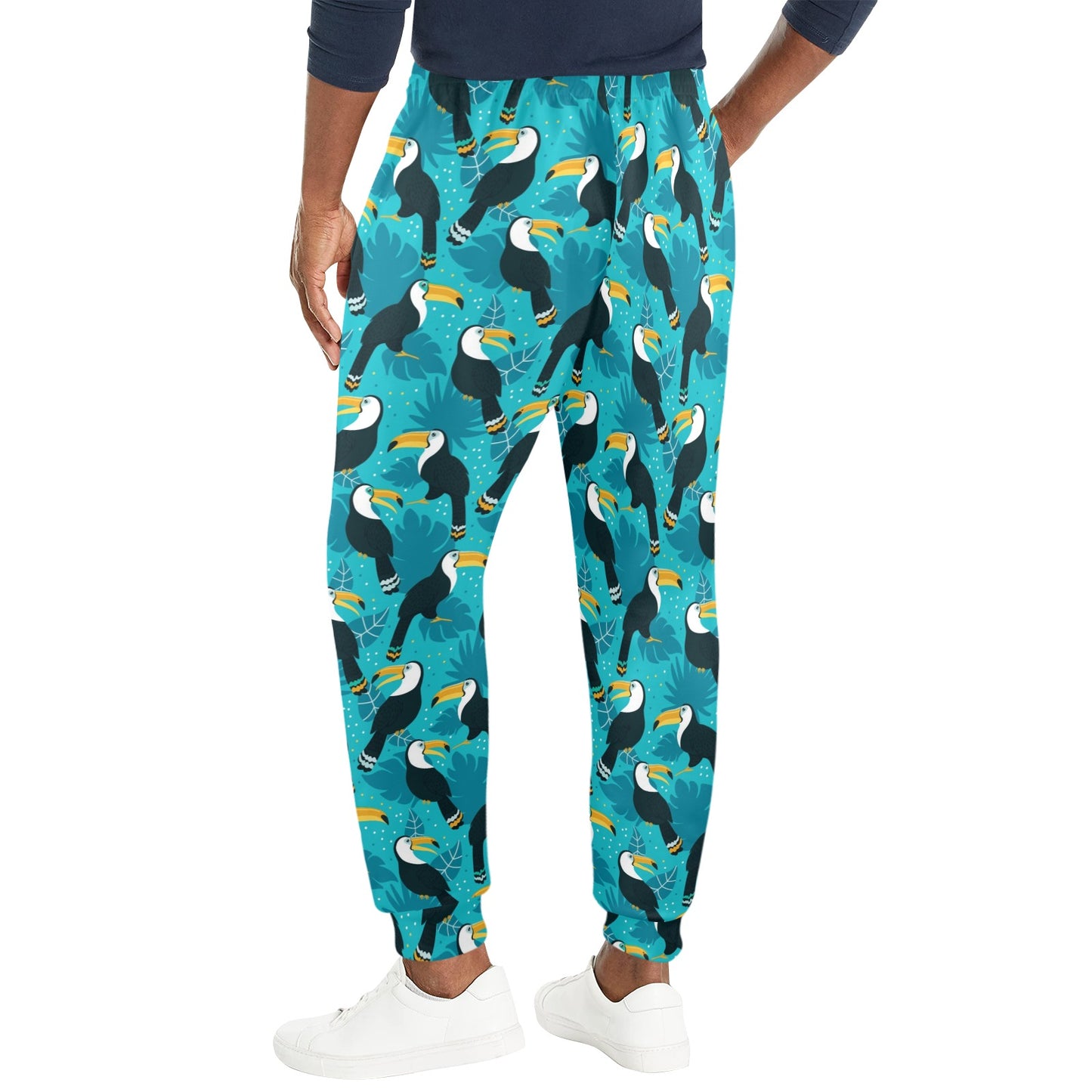 Toucan Parrot Pattern Print Men's Casual Track Pants