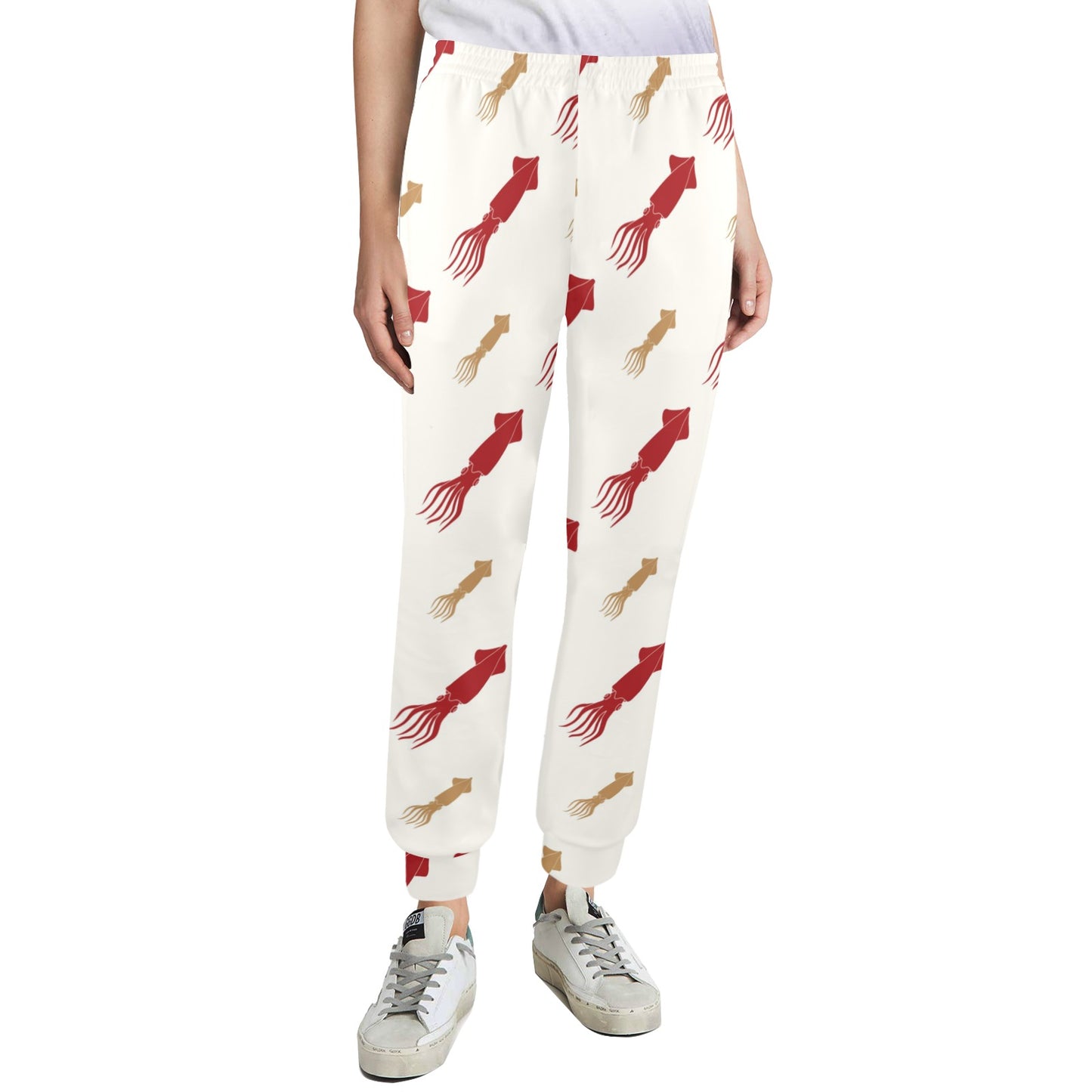 Giant Squid Pattern Print Design 01 Women's Casual Track Pants